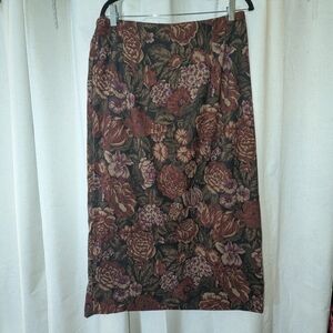 Vintage Floral Romantic Academia Maxi Skirt Cottagecore Vibes
